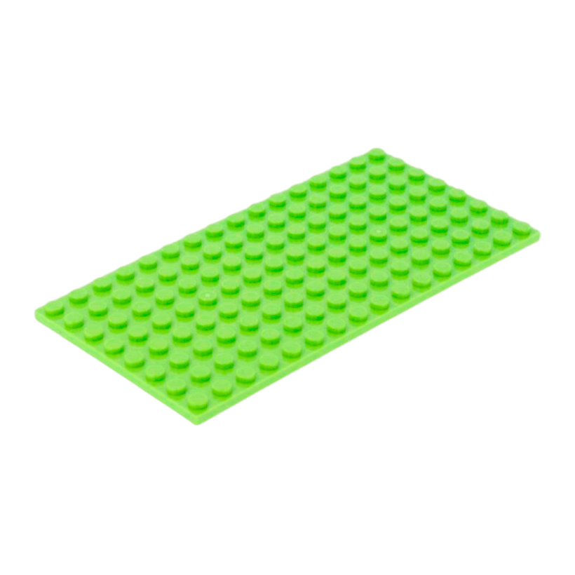 Пластина 2шт Lego Звичайна 8 x 16 92438 6129600 Lime Б/У - Retromagaz