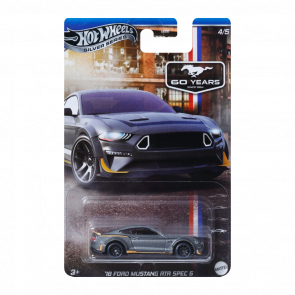 Тематична Машинка Hot Wheels '18 Ford Mustang RTR Spec 5 Mustang 60th 1:64 JBY53 Grey Тематична Машинка Hot Wheels '18 Ford Mustang RTR Spec 5 Mustang 60th 1:64 JBY53 Grey - Retromagaz