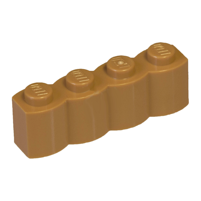 Кубик 20шт Lego Модифікована with Log Profile 1 x 4 30137 4651232 Medium Nougat Б/У - Retromagaz