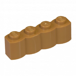 Кубик Lego with Log Profile Модифицированная 1 x 4 30137 4651232 Medium Nougat 20шт Б/У - Retromagaz