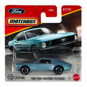 Машинка Велике Місто Matchbox 1968 Ford Mustang Fastback Showroom 1:64 JHN47 Blue - Retromagaz