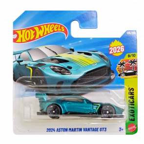 Машинка Базова Hot Wheels 2024 Aston Martin Vantage GT3 Exotics 1:64 JJH55 Green - Retromagaz