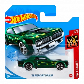 Машинка Базовая Hot Wheels '68 Mercury Cougar Flames 1:64 GTB17 Green