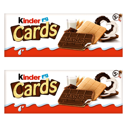 Набір Печиво 2шт Kinder Cards 5 Pieces 128g - Retromagaz