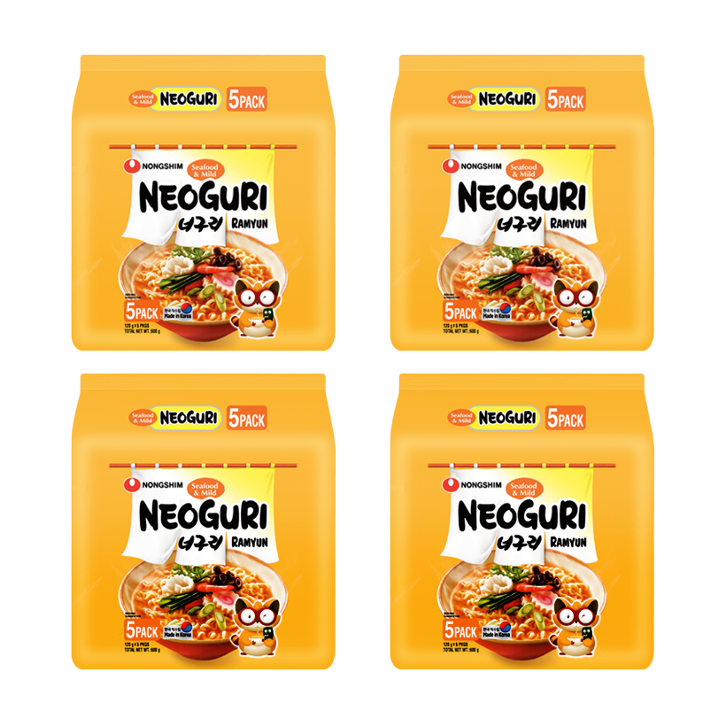 Набор Лапша Nongshim 20шт Ramen Neoguri с Морепродуктами Средне Острая 120g - Retromagaz