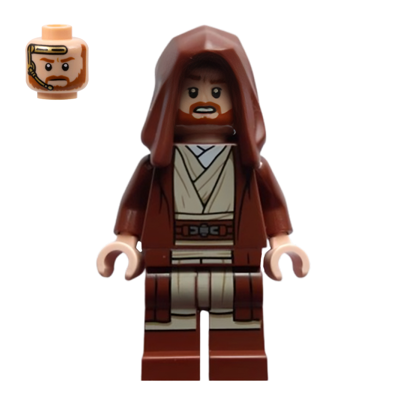 Фігурка Lego Джедай Obi-Wan Kenobi Reddish Brown Robe and Hood Star Wars sw1255 Б/У - Retromagaz