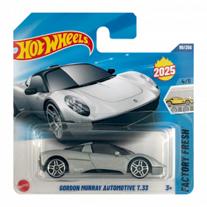 Машинка Базовая Hot Wheels Gordon Murray Automotive T.33 Factory Fresh 1:64 HYW23 Silver Машинка Базовая Hot Wheels Gordon Murray Automotive T.33 Factory Fresh 1:64 HYW23 Silver - Retromagaz