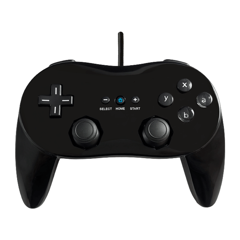 Геймпад Дротовий RMC Wii Classic Controller Pro Black 1m Новий - Retromagaz