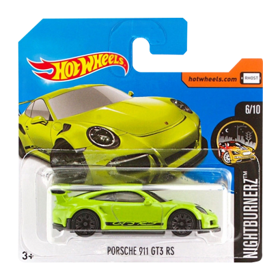 Машинка Базовая Hot Wheels Porsche 911 GT3 RS Nightburnerz 1:64 DTY80 Green - Retromagaz