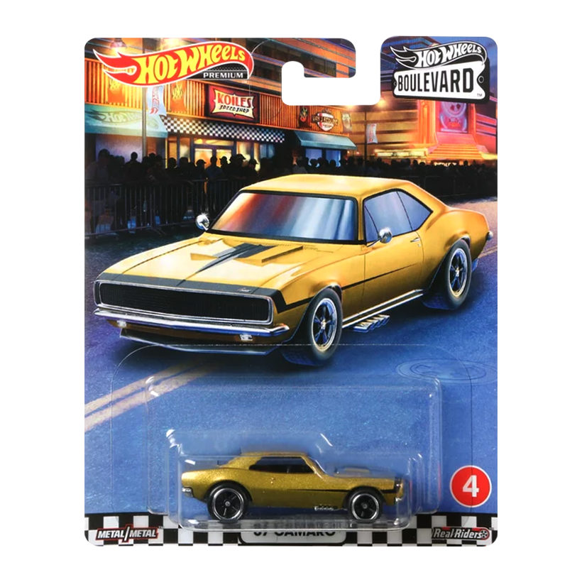 Машинка Premium Hot Wheels '67 Camaro Boulevard 1:64 GJT69 Gold - Retromagaz