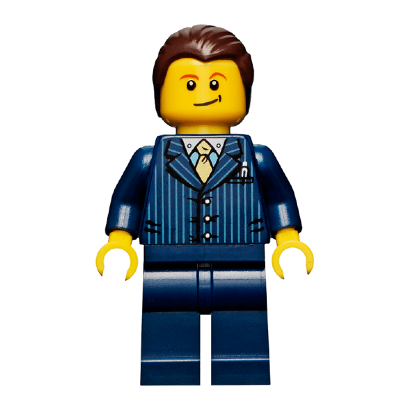 Фигурка Lego 973pb0899 Businessman Pinstripe Jacket and Gold Tie City People cty0460 Б/У - Retromagaz