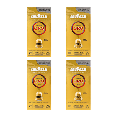 Набір Кава в Капсулах 4шт Lavazza Qualita Oro Nespresso 10 Капсул 55g - Retromagaz
