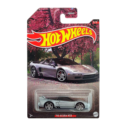 Тематическая Машинка Hot Wheels '90 Acura NSX Japanese Classics 1:64 HLK18 Silver - Retromagaz