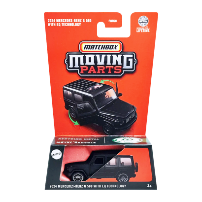 Тематична Машинка Matchbox 2024 Mercedes-Benz G 580 With EQ Technology Moving Parts 1:64 JBW92 Black - Retromagaz