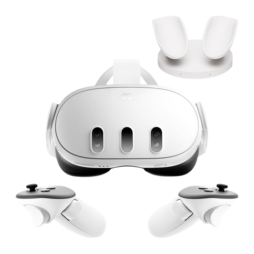 Набор Очки Виртуальной Реальности Meta Quest 3 512GB White Новый  + Зарядное Устройство Compact Charging Dock - Retromagaz