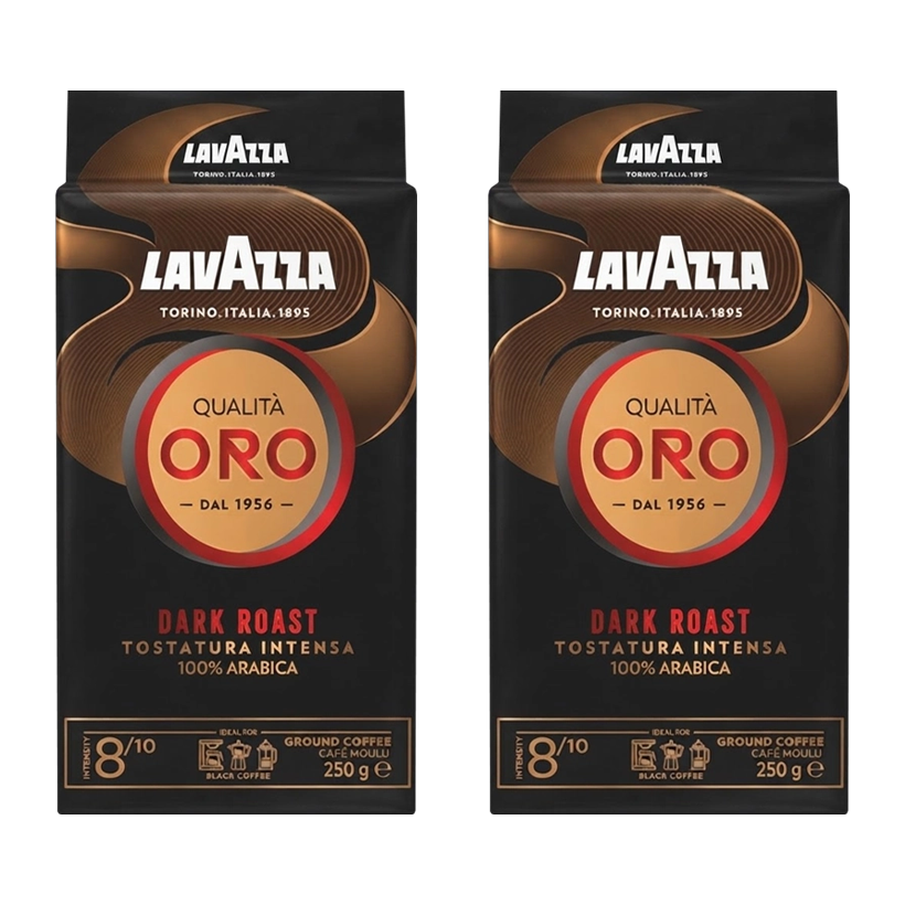 Набір Кава Мелена 2шт Lavazza Oro Dark Roast 250g - Retromagaz
