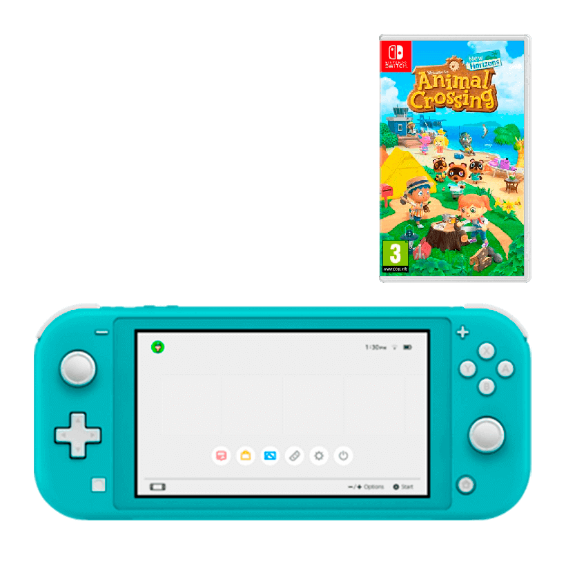 Набір Консоль Nintendo Switch Lite 32GB Turquoise Новий + Гра Animal Crossing: New Horizons Російська Озвучка - Retromagaz