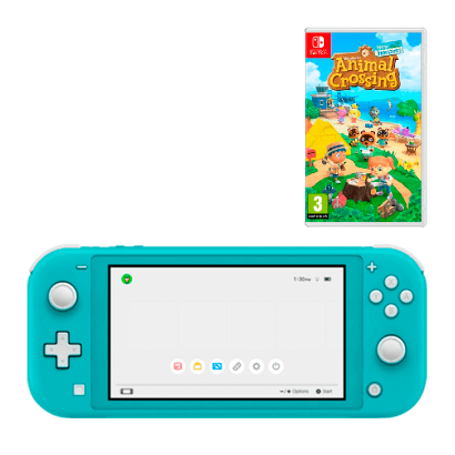 Набор Консоль Nintendo Switch Lite 32GB Turquoise Новый  + Игра Animal Crossing: New Horizons Русская Озвучка - Retromagaz