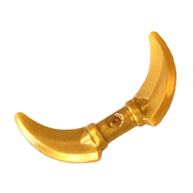 Оружие 4шт Lego Другое Hook with Double Blades 37341e 6238704 Pearl Gold Б/У - Retromagaz