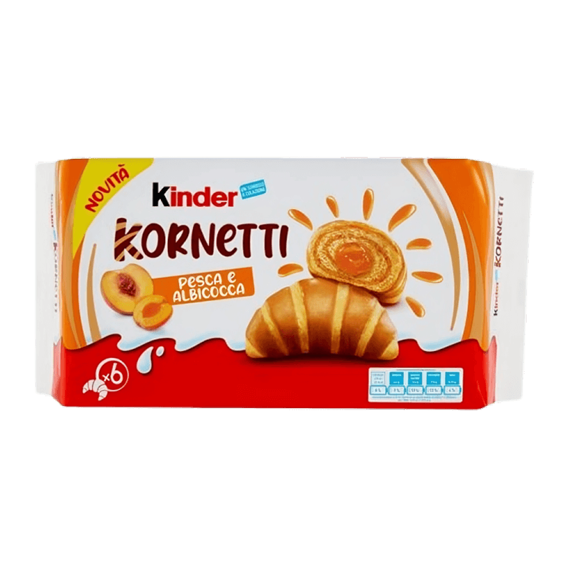 Круасан Kinder Kornetti Персик-Абрикос 252g - Retromagaz