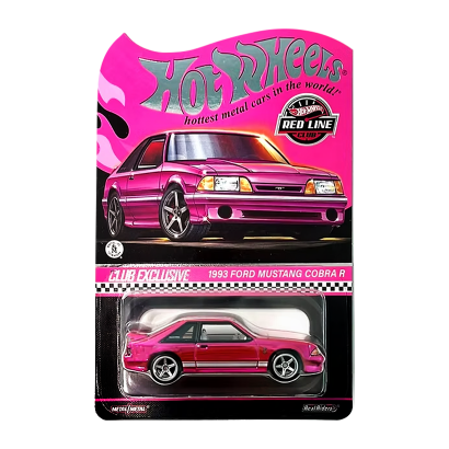 Машинка Premium Hot Wheels 1993 Ford Mustang Cobra R Red Line Club RLC 1:64 HWF29 Pink - Retromagaz