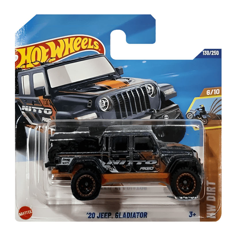 Машинка Базова Hot Wheels '20 Jeep Gladiator Super Treasure Hunt STH Dirt 1:64 JBC40 Black - Retromagaz