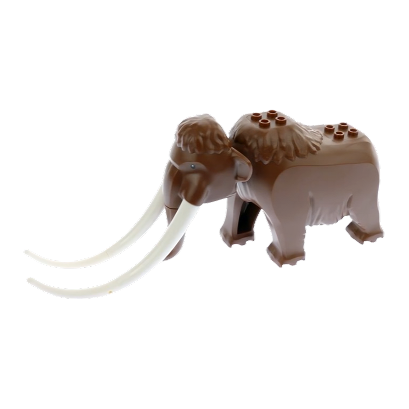 Фігурка Lego Земля Woolly Mammoth with White Tusks Animals mammoth01 60195 Reddish Brown Б/У - Retromagaz