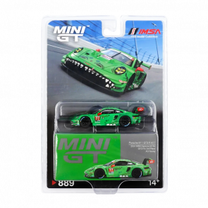 Машинка Premium MINI GT Porsche 911 GT3 R #80 2023 IMSA Sebring 12Hr 1:64 MGT00713-MJ Green - Retromagaz