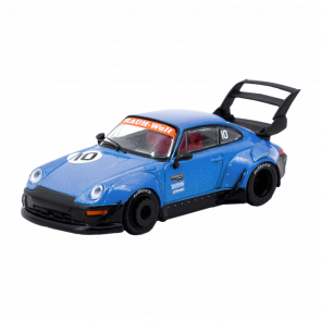 Машинка Premium Tarmac Works Porsche RWB 993 10th Anniversary Diecast Scale Model Car 1:64 T64-TL017-10TH Blue - Retromagaz