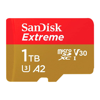 Карта Пам'яті SanDisk Extreme UHS-I U3 V30 A2 + SD Adapter 1TB - Retromagaz