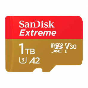 Карта Пам'яті SanDisk Extreme UHS-I U3 V30 A2 + SD Adapter 1TB - Retromagaz