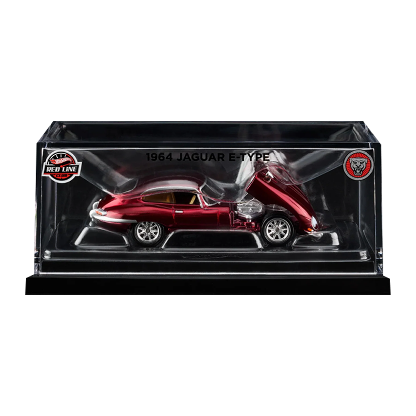 Машинка Premium Hot Wheels 1964 Jaguar E-Type Red Line Club RLC 1:64 JCP68 Red - Retromagaz