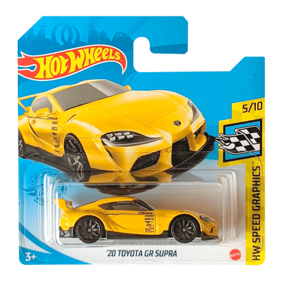 Машинка Базова Hot Wheels '20 Toyota GR Supra Speed Graphics 1:64 GTB76 Yellow - Retromagaz