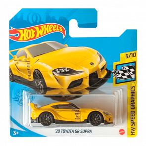 Машинка Базовая Hot Wheels '20 Toyota GR Supra Speed Graphics 1:64 GTB76 Yellow