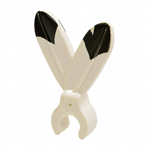 На Голову Lego Plume Feathers with Clip and Black Tip Western 471p01 30127p01 White Б/У