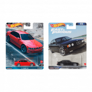 Набор Машинок Premium Hot Wheels 1991 BMW M5 E34 HKD28 Black + 2001 BMW M5 E39 HKC52 Red