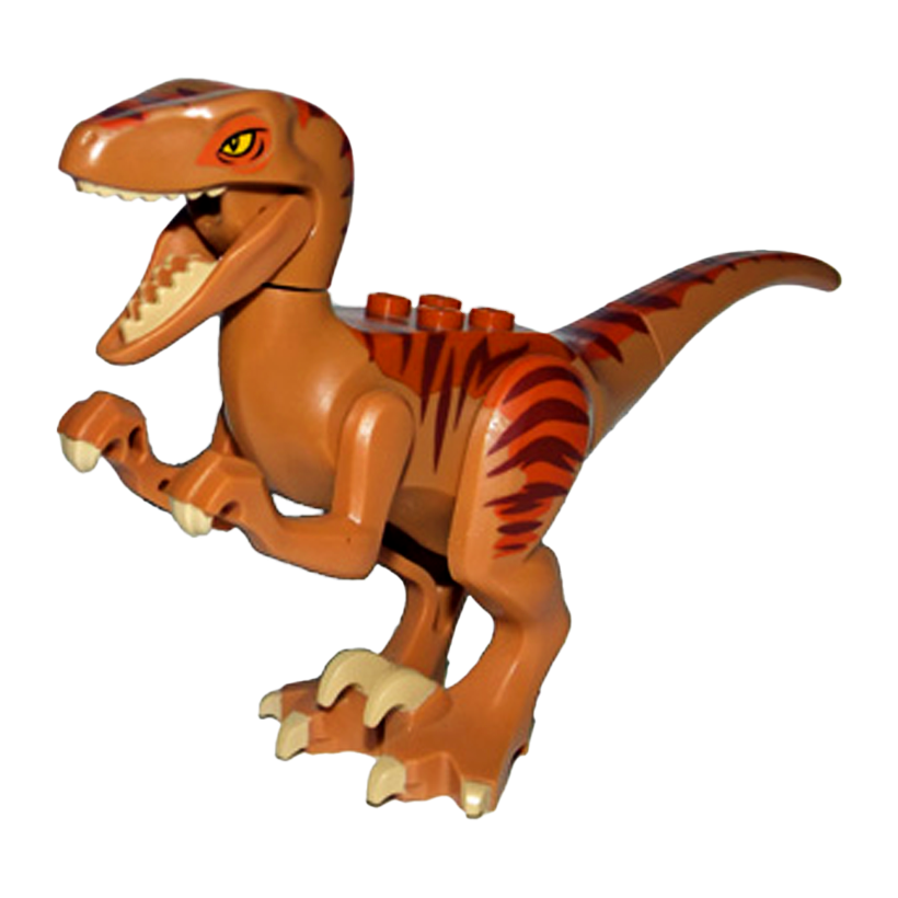 Фігурка Lego Динозавр Dinosaur Raptor Velociraptor with Dark Orange Back Animals raptor03 5887 Medium Nougat Б/У - Retromagaz