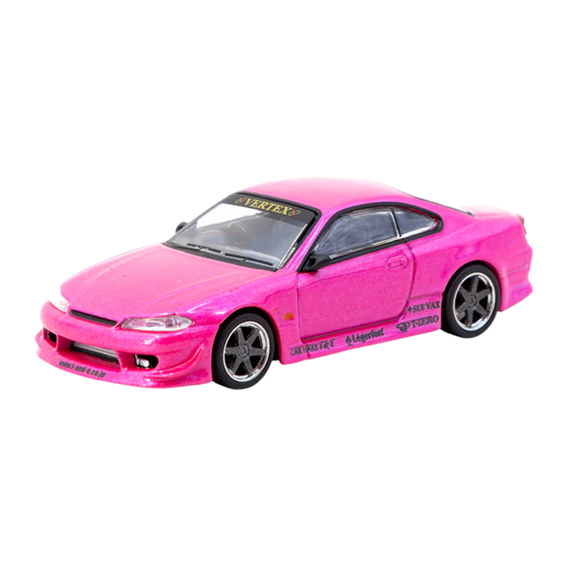 Машинка Premium Tarmac Works VERTEX Nissan Silvia S15 GLOBAL64 1:64 T64G-023-PI Pink - Retromagaz