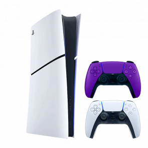Набор Консоль Sony PlayStation 5 Slim Digital Edition 825GB White Новый  + Геймпад Беспроводной DualSense Purple - Retromagaz