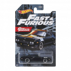 Тематическая Машинка Hot Wheels '71 Plymouth GTX Fast & Furious 1:64 GRP57 Black - Retromagaz