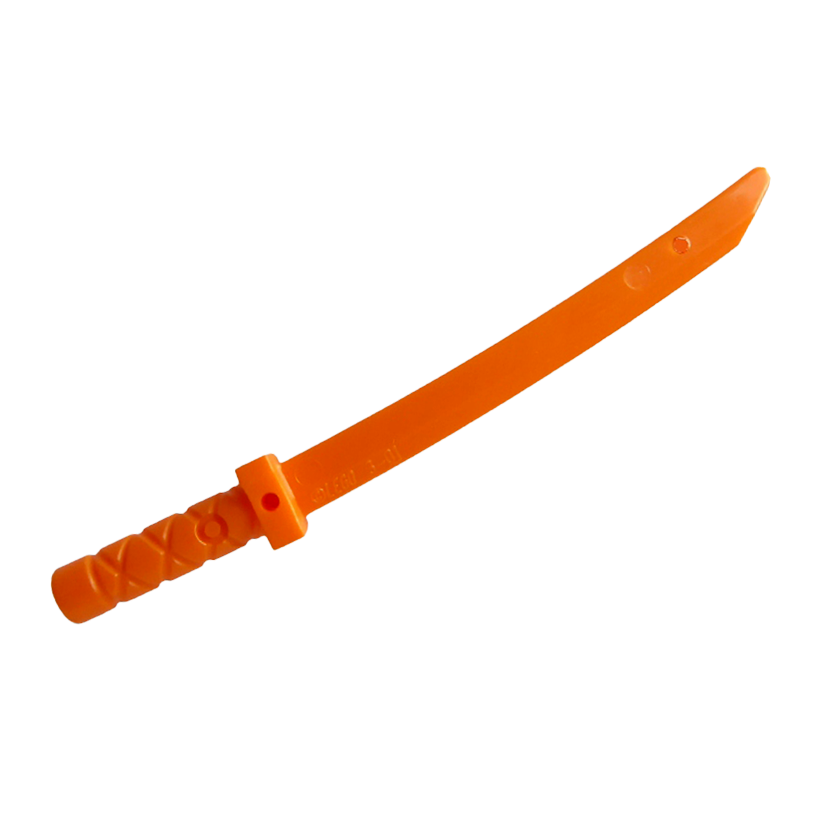 Оружие 10шт Lego Меч Shamshir Katana 21459 30173b 6288114 Orange Б/У - Retromagaz