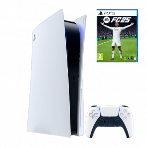 Набор Консоль Sony PlayStation 5 Blu-ray 825GB White Б/У  + Геймпад Беспроводной DualSense + Игра EA Sports FC 25 Русская Озвучка - Retromagaz
