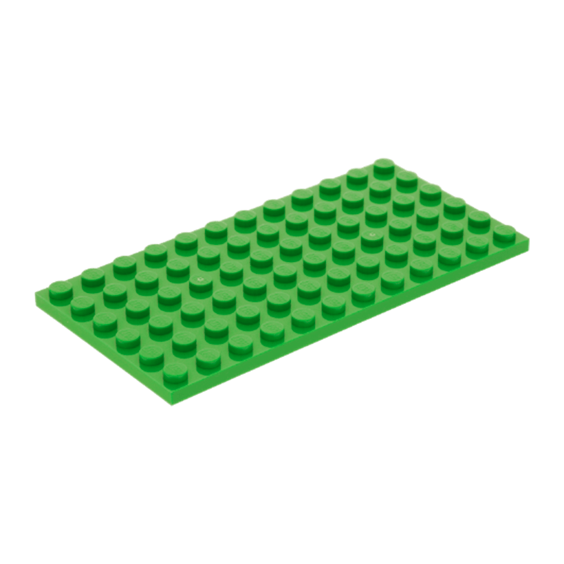 Пластина 4шт Lego Звичайна 6 x 12 3028 4541414 Bright Green Б/У - Retromagaz