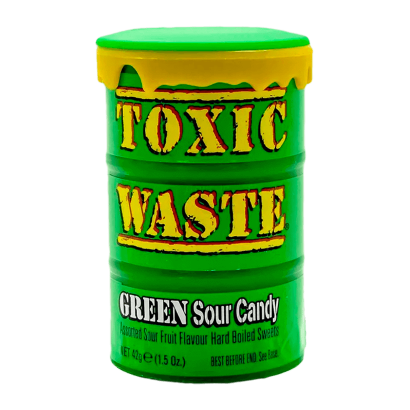 Конфеты Toxic Waste Green Sour Candy 42g - Retromagaz