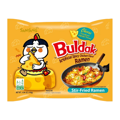 Локшина Samyang Buldak Hot Cheese (Сирна) Гостра 140g - Retromagaz