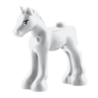 Фігурка Lego Horse Friends Foal with Black and Reddish Brown Eyes Pattern Animals Земля 11241pb01 34043pb01 1 6022477 White Б/У - Retromagaz