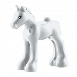 Фигурка Lego Horse Friends Foal with Black and Reddish Brown Eyes Pattern Animals Земля 11241pb01 34043pb01 1 6022477 White Б/У - Retromagaz