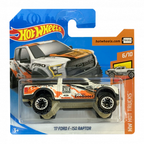 Машинка Базова Hot Wheels '17 Ford F-150 Raptor Hot Trucks 1:64 FJW59 White