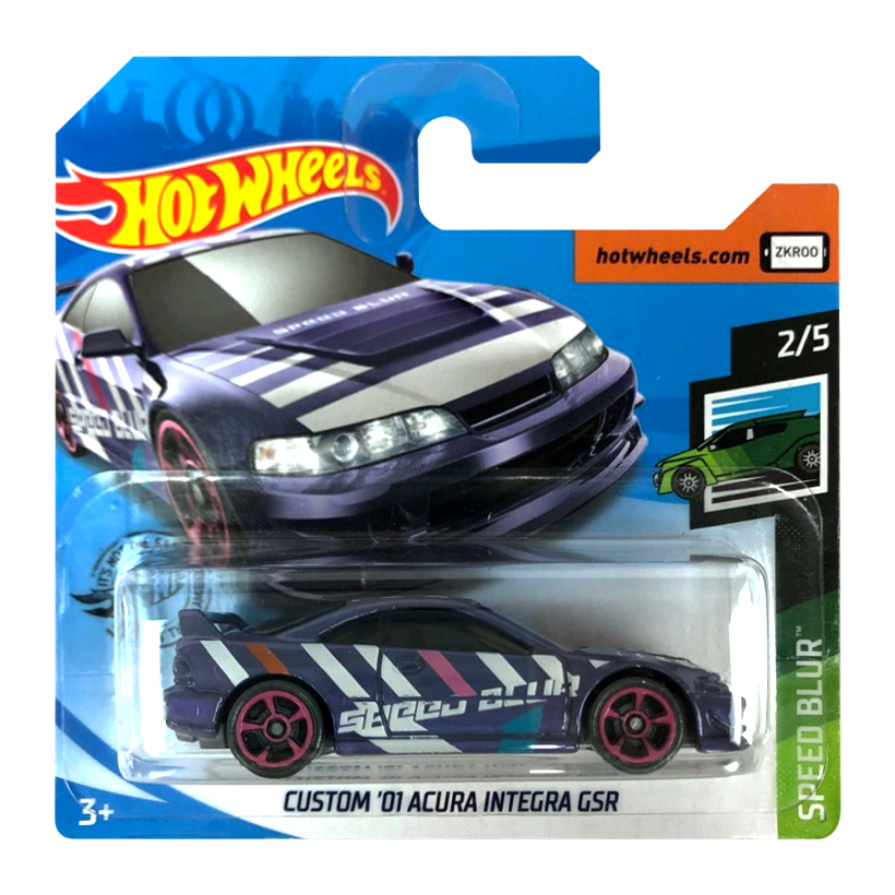 Машинка Базова Hot Wheels Custom '01 Acura Integra GSR Speed Blur 1:64 GHD33 Purple - Retromagaz