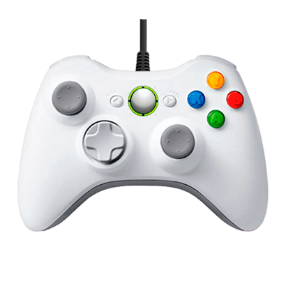 Геймпад Проводной RMC Xbox 360 White 2m Новый - Retromagaz